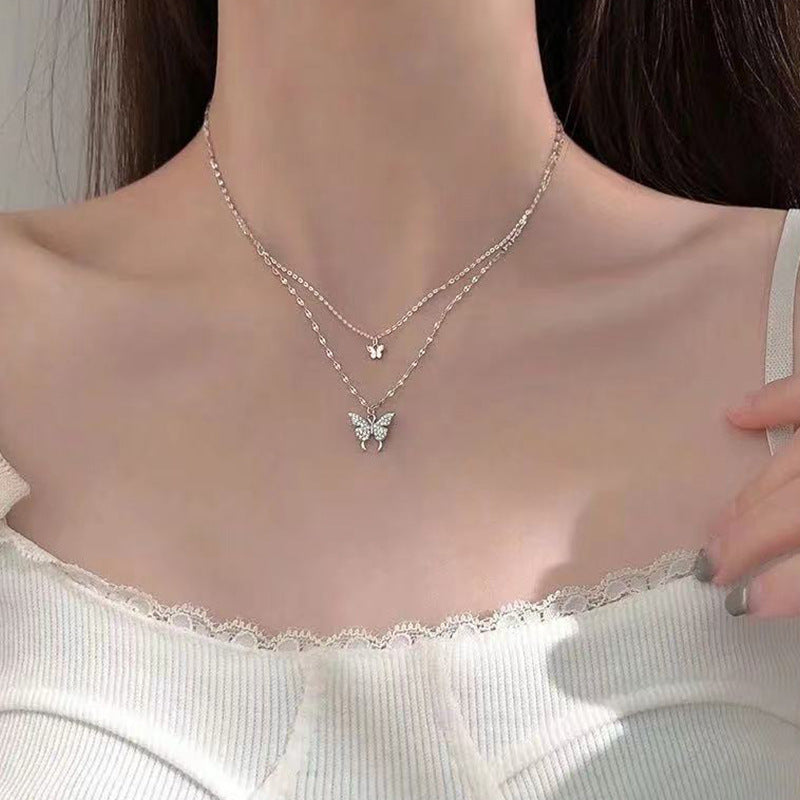 Double Butterfly Necklace