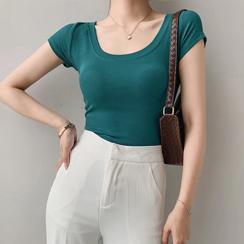 Cotton Basic T Shirt