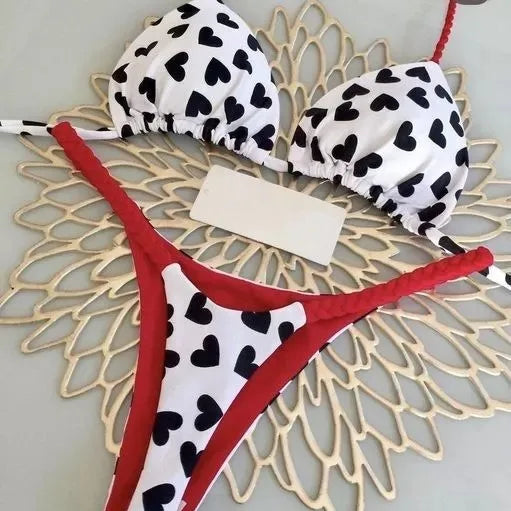 Split Print Swimwear