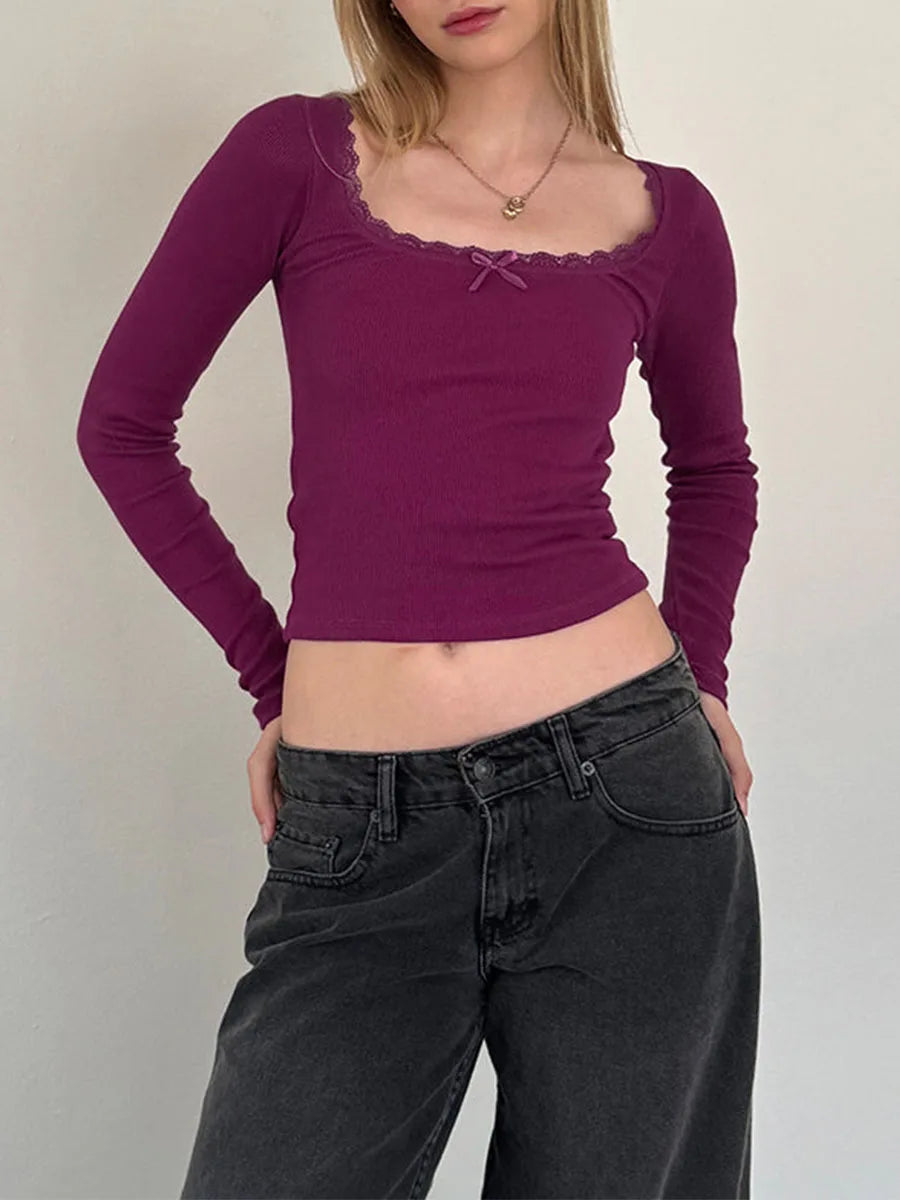 Autumn Bow Crop Top