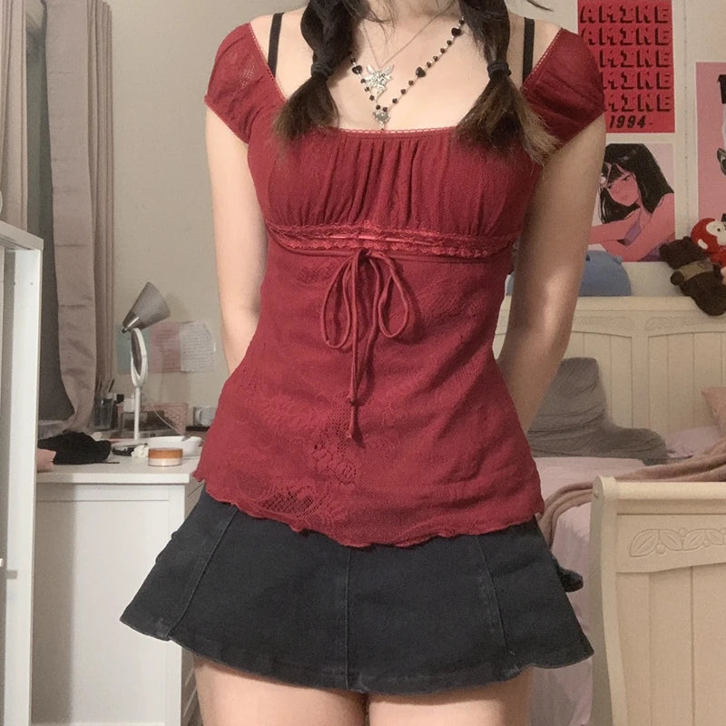 Square Collar T-shirt