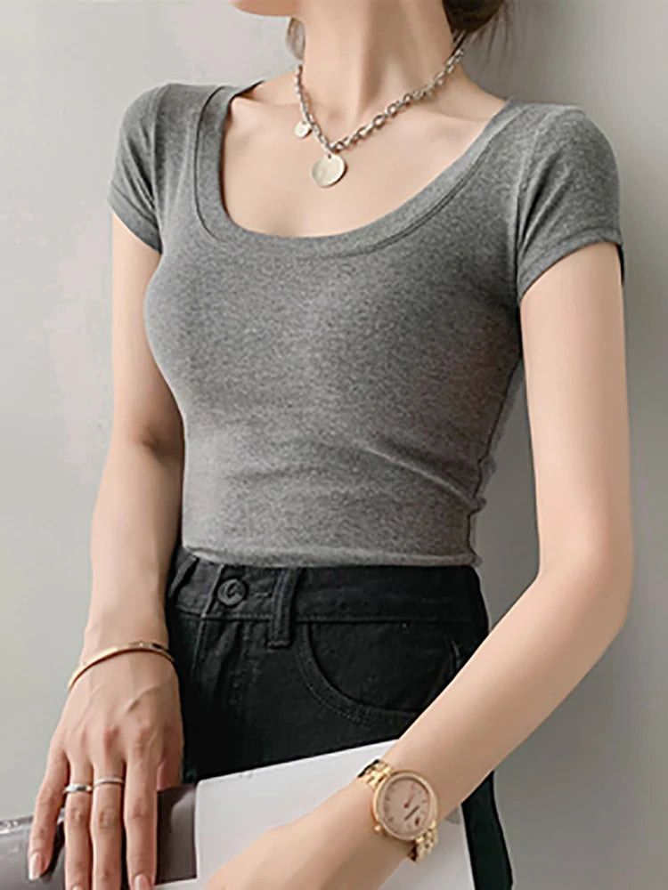 Cotton Basic T Shirt