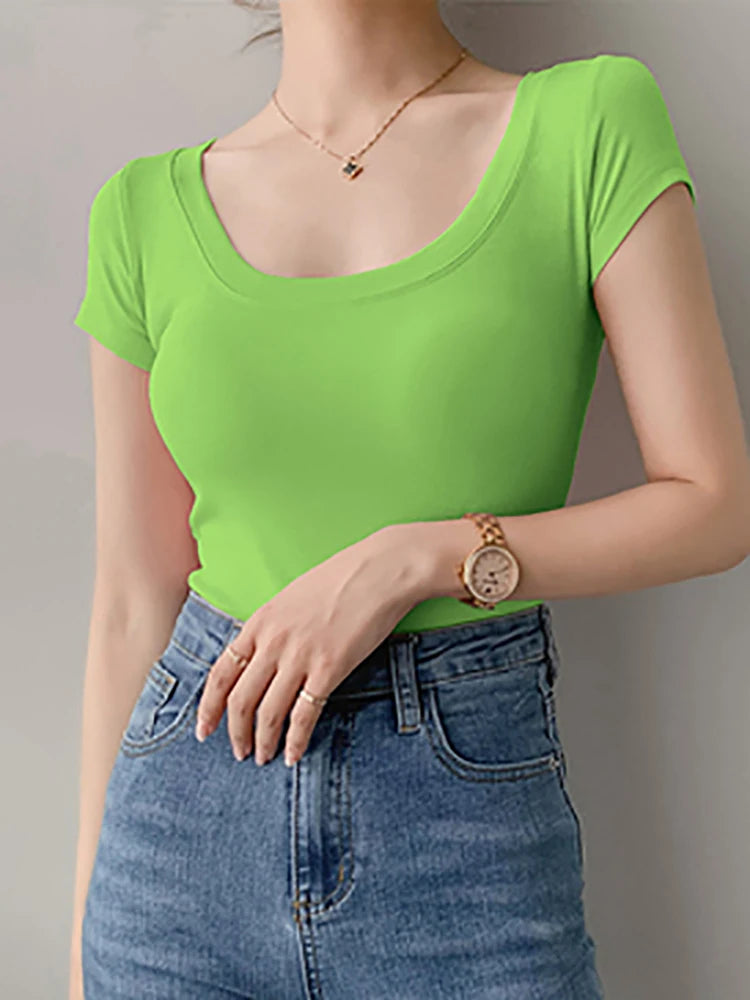 Cotton Basic T Shirt