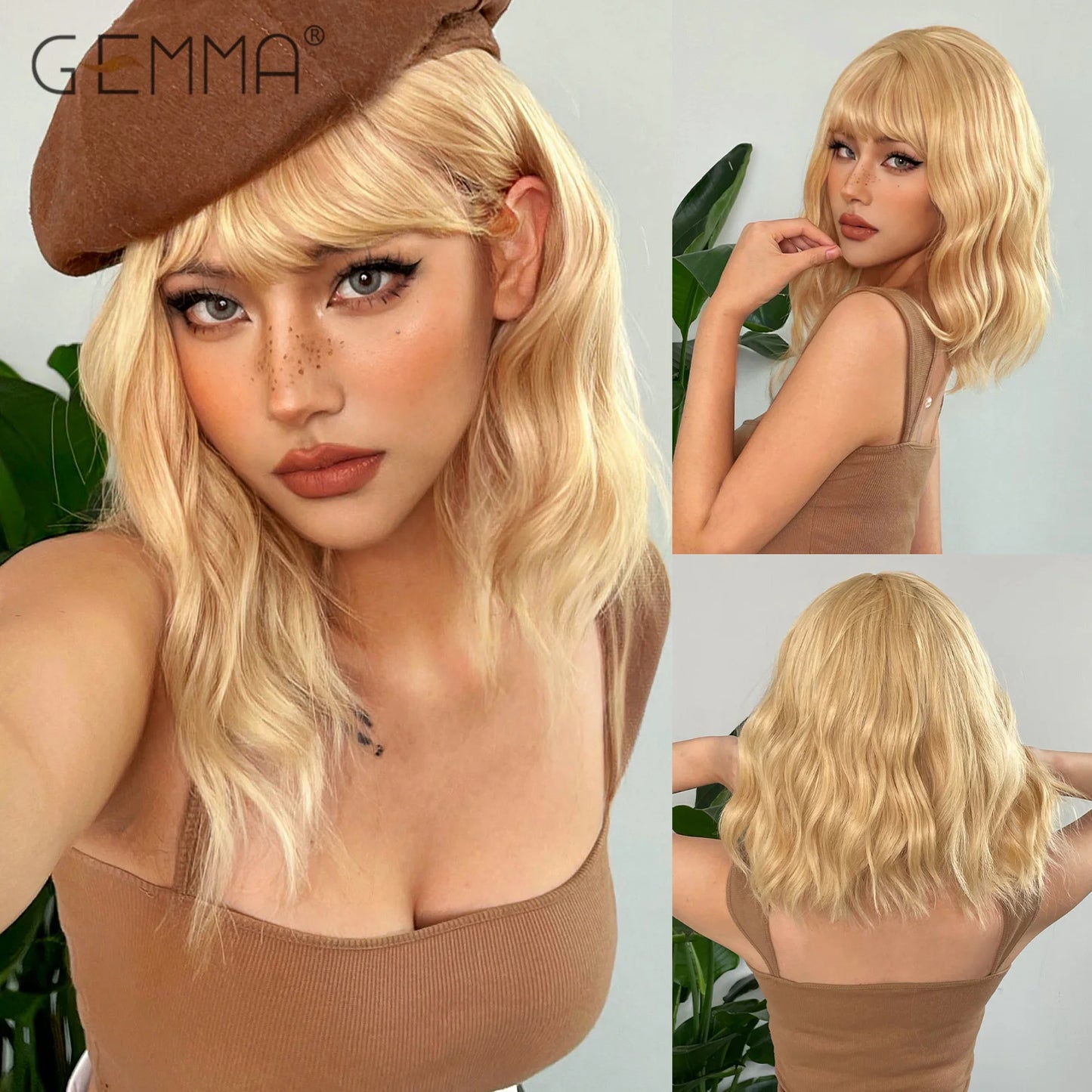 Red Brown Curly Wig