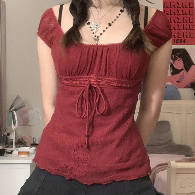 Square Collar T-shirt