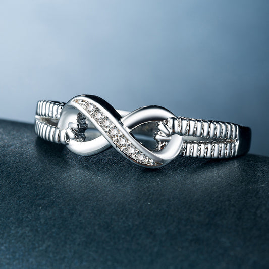 Copper Plated Gold and Zircon Wedding Rings