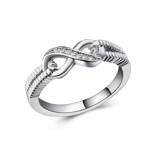 Copper Plated Gold and Zircon Wedding Rings