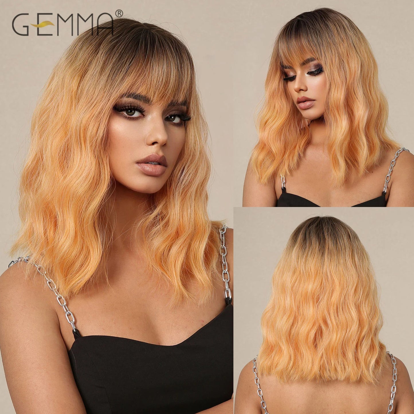 Red Brown Curly Wig