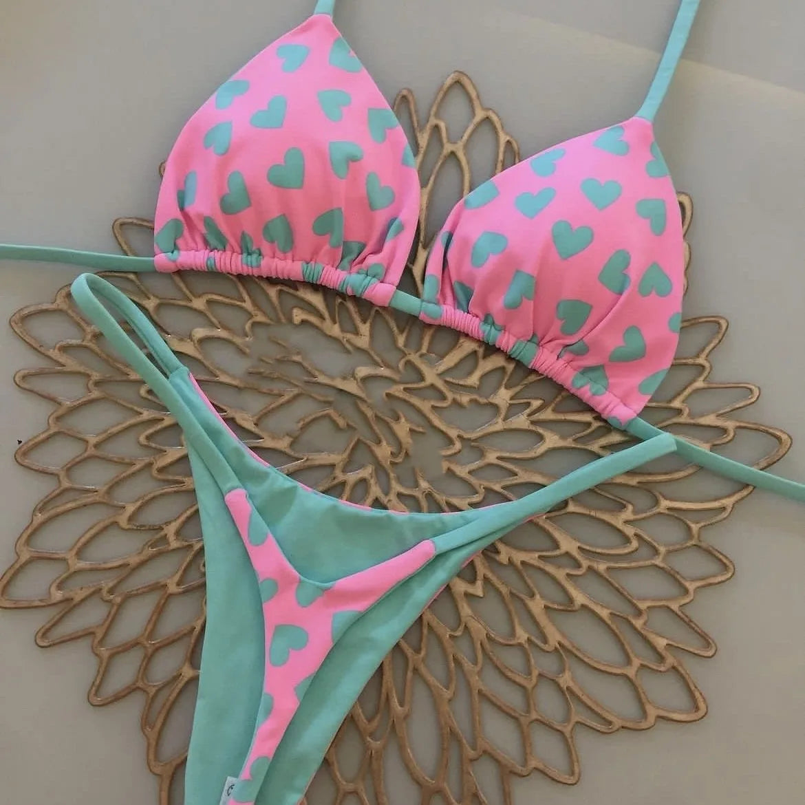Split Print Swimwear