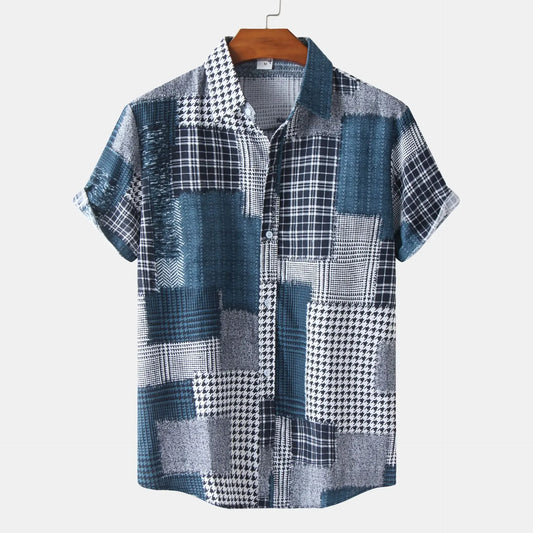 Patchwork Design Printed Pattern Shirts