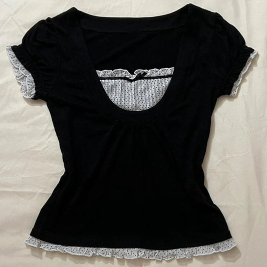 Kawaii Patchwork Women T-shirt
