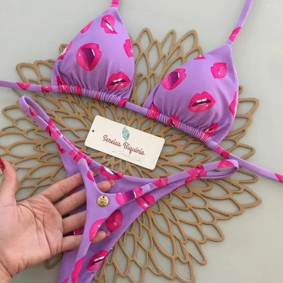 Split Print Swimwear