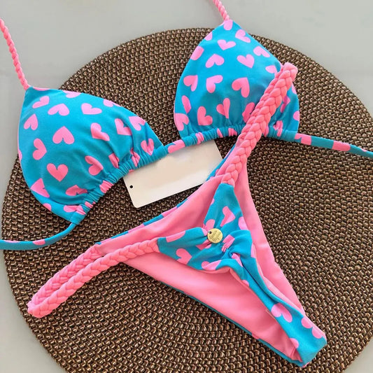 Split Print Swimwear
