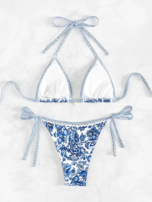 Halter String Triangle Two Piece Bikini