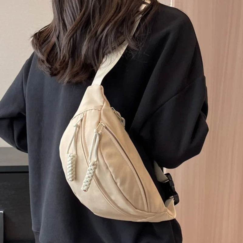 Canvas Leisure Portable Zipper Bag
