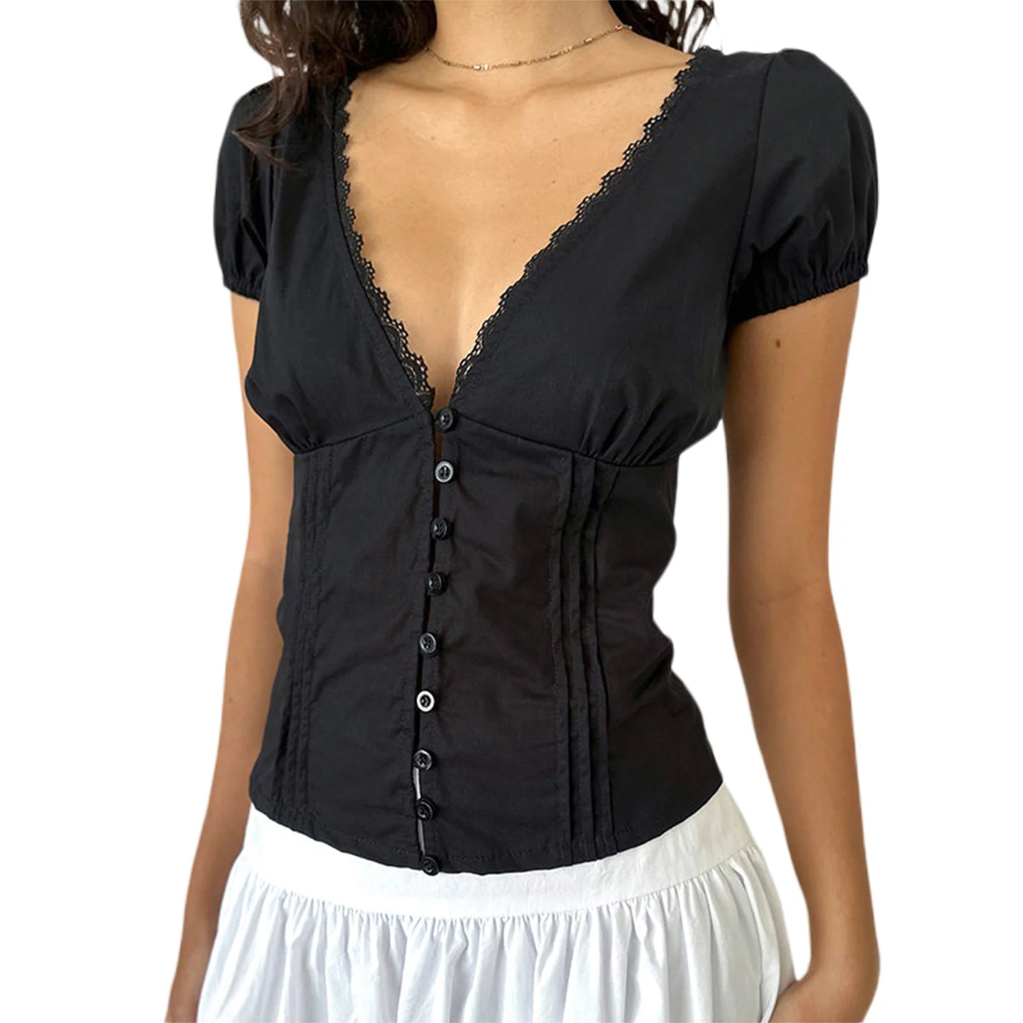 Solid Casual Sweet Crop Tops