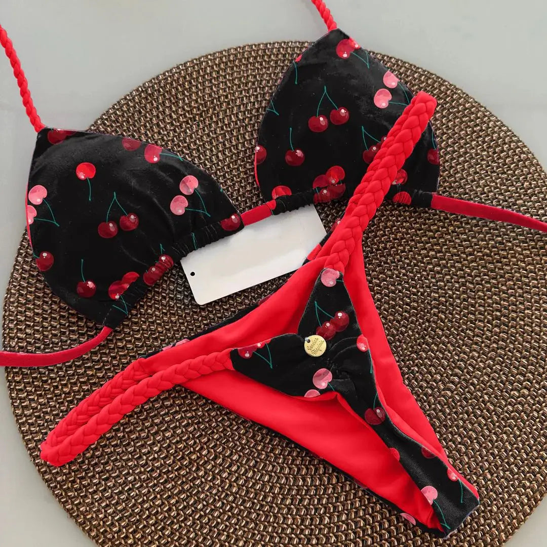 Split Print Swimwear