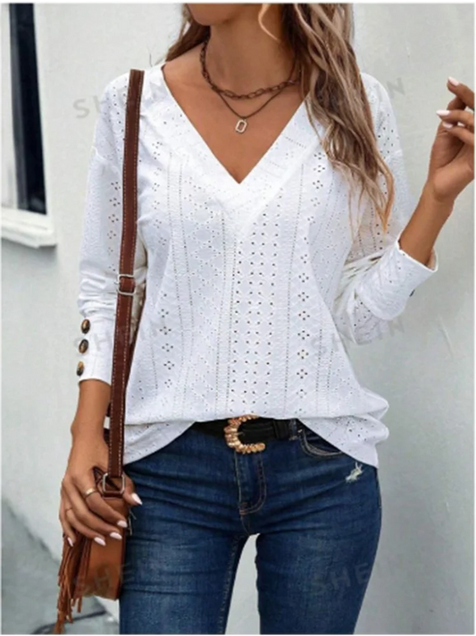 V-Neck Long Sleeve T-Shir